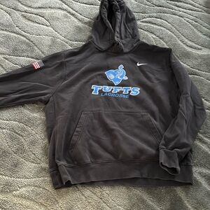 Tufts sweatshirt lacrosse Nike xl faded charcoal gray used